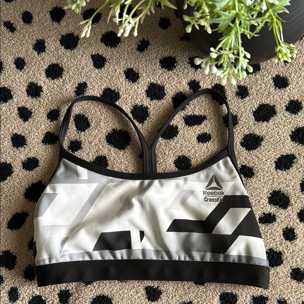 Reebok Women's Black and White Sports Bra